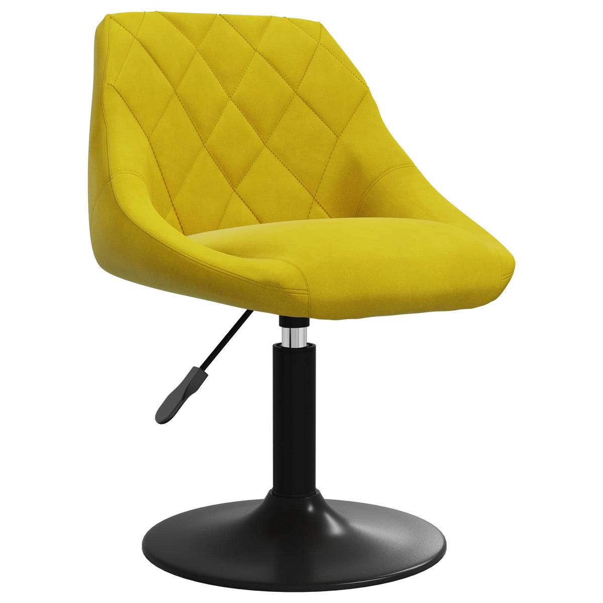Swivel Dining Chairs 2 pcs Mustard Yellow Velvet