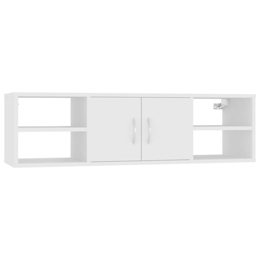 Wall Shelf White 102x30x29 cm Engineered Wood