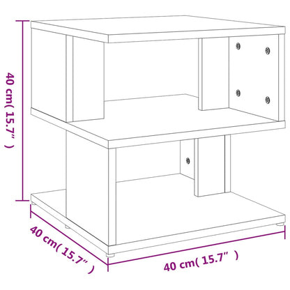 Side Table Concrete Grey 40x40x40 cm Engineered Wood