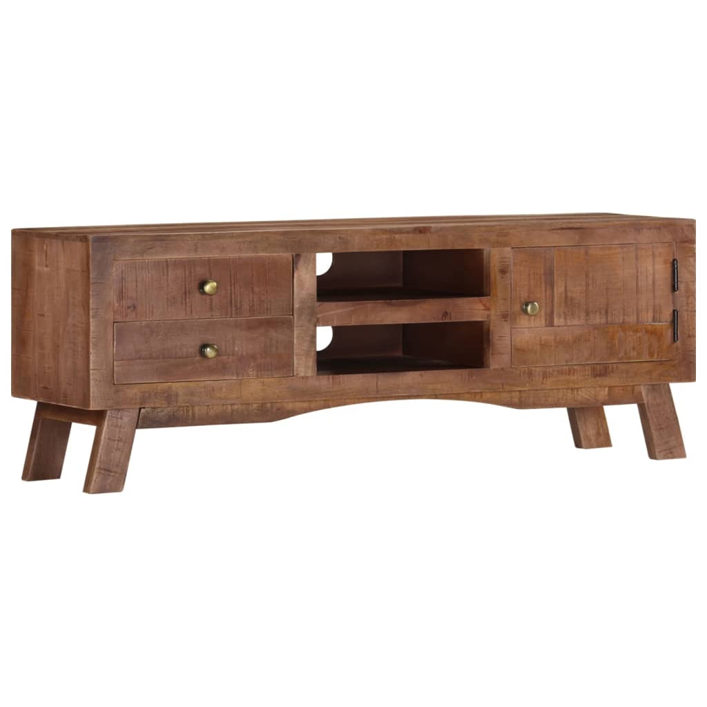 328303 vidaXL TV Cabinet 110x30x40 cm Rough Mango Wood