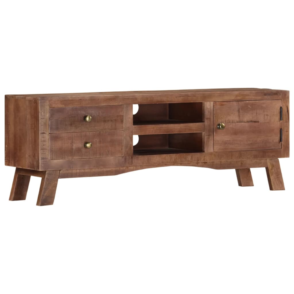 328303 vidaXL TV Cabinet 110x30x40 cm Rough Mango Wood