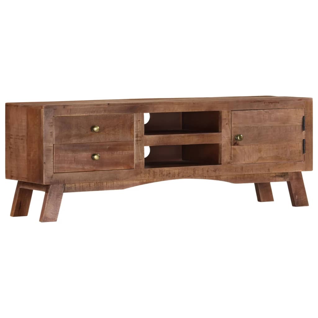 328303 vidaXL TV Cabinet 110x30x40 cm Rough Mango Wood