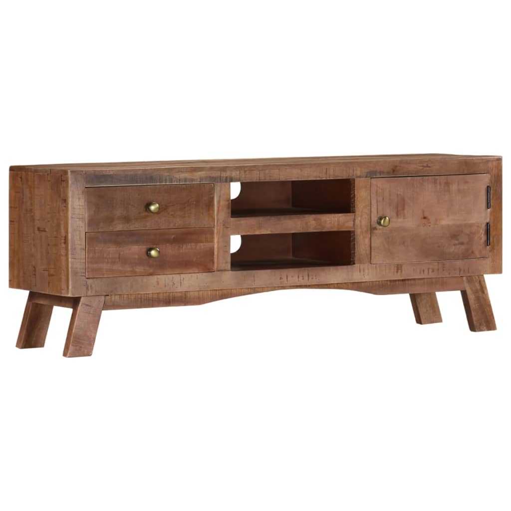 328303 vidaXL TV Cabinet 110x30x40 cm Rough Mango Wood