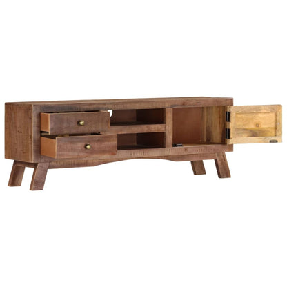 328303 vidaXL TV Cabinet 110x30x40 cm Rough Mango Wood