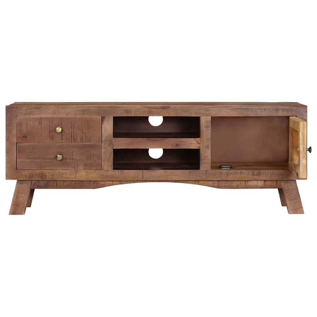 328303 vidaXL TV Cabinet 110x30x40 cm Rough Mango Wood