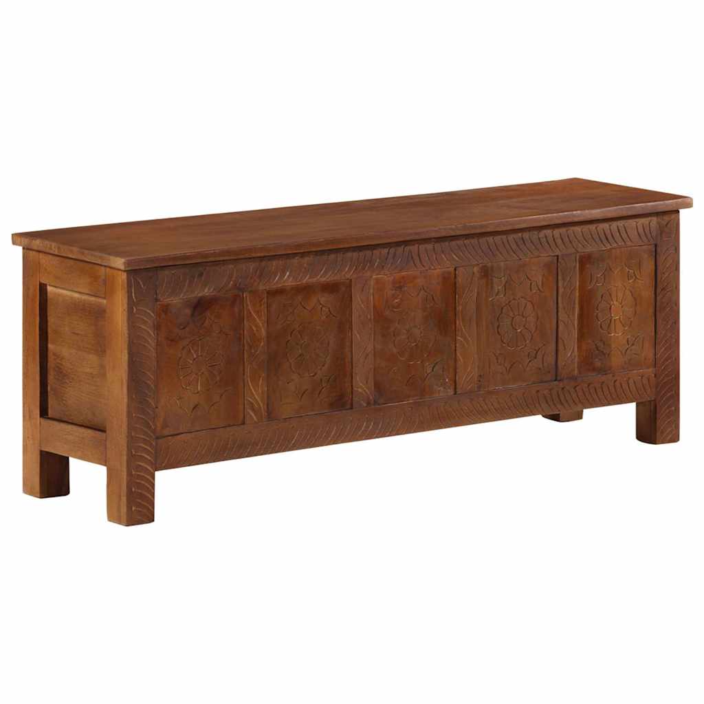 328310 vidaXL Storage Box 110x30x40 cm Solid Mango Wood