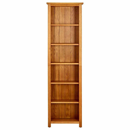 331742 vidaXL 6-Tier Bookcase 52x22x180 cm Solid Oak Wood
