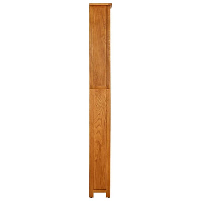 331743 vidaXL 7-Tier Bookcase 60x22x200 cm Solid Oak Wood