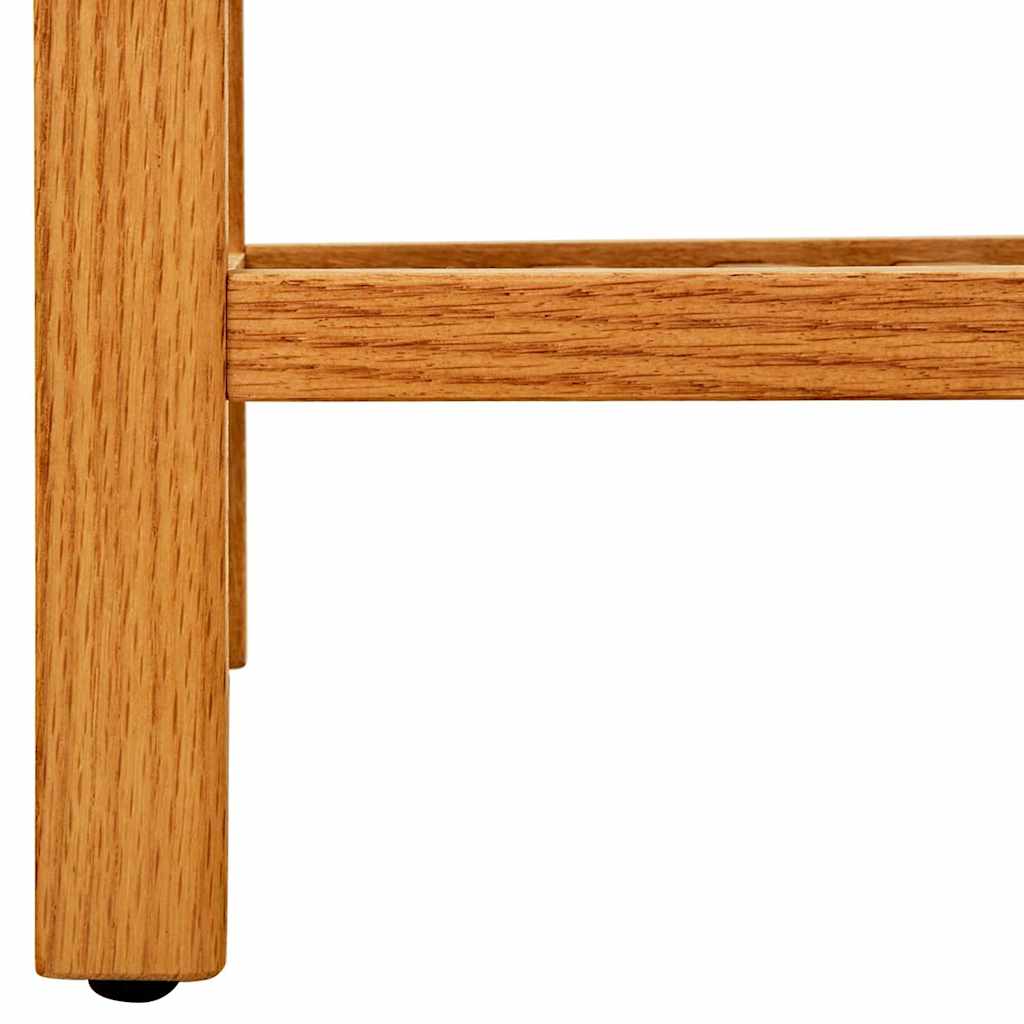331748 vidaXL Shoe Rack with 2 Shelves 100x27x40 cm Solid Oak Wood