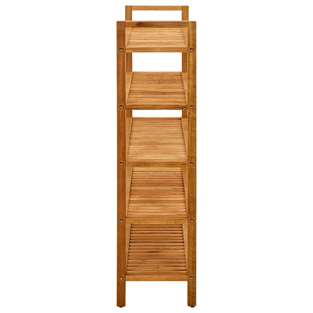 331751 vidaXL Shoe Rack with 5 Shelves 100x27x100 cm Solid Oak Wood