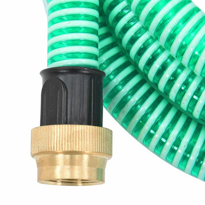 Suction Hose with Brass Connectors Green 1.1" 3 m PVC