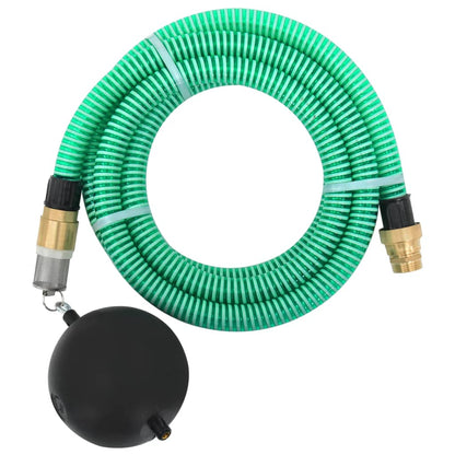 Suction Hose with Brass Connectors Green 1.1" 15 m PVC