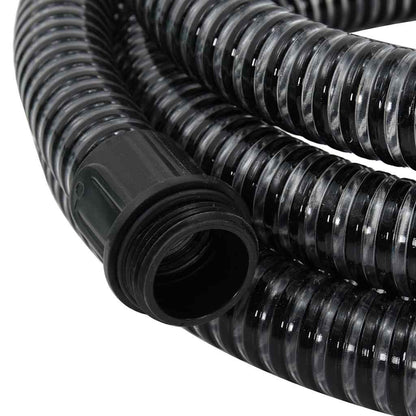 Suction Hose with Brass Connectors Black 1.1" 5 m PVC