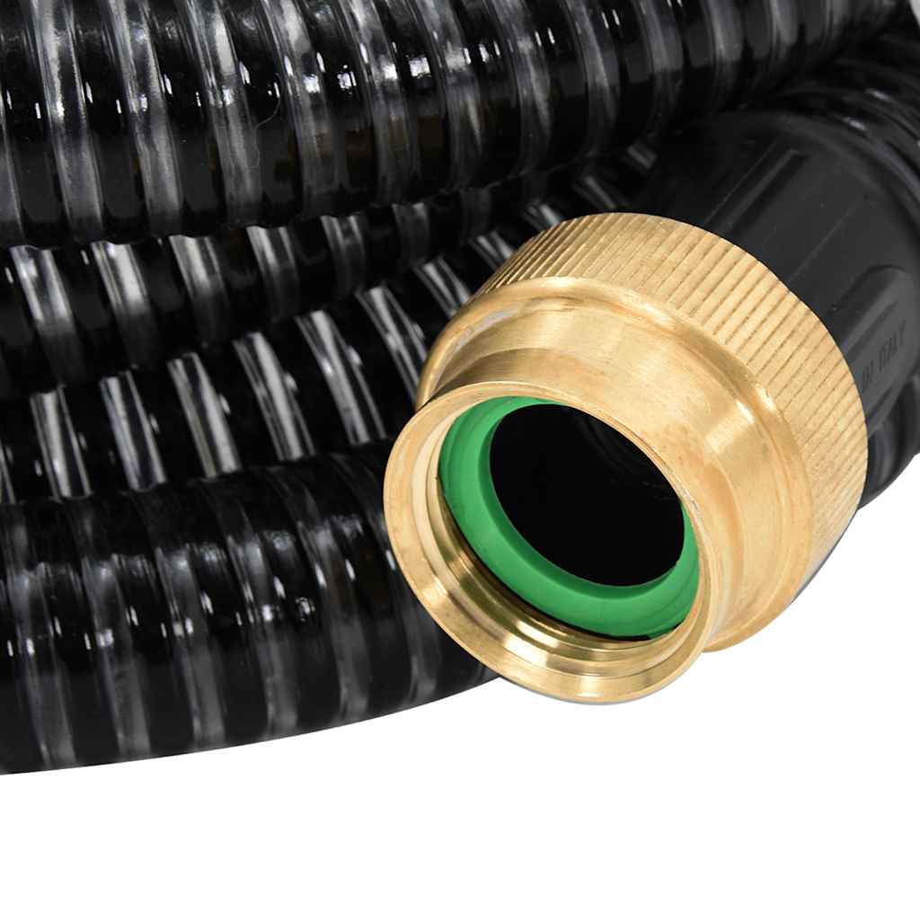 Suction Hose | Black | PVC, Brass | 25 m Length | Durable | Suction Hose