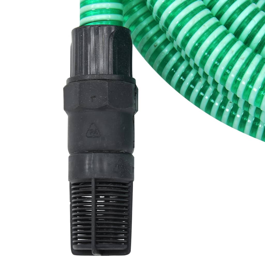 Suction Hose with PVC Connectors Green 1" 10 m PVC