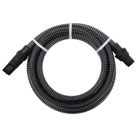 Suction Hose with PVC Connectors Black 1" 7 m PVC