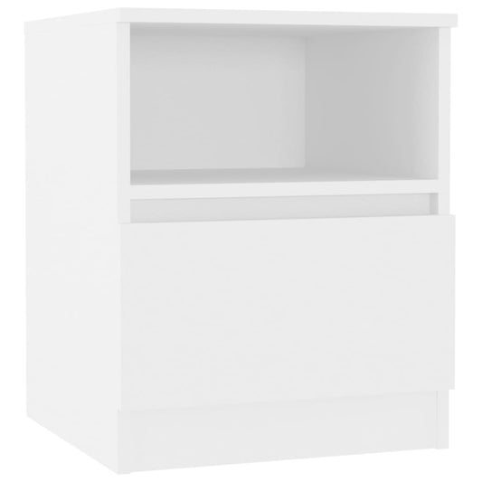 806157 vidaXL Bed Cabinet White 40x40x50 cm Engineered Wood
