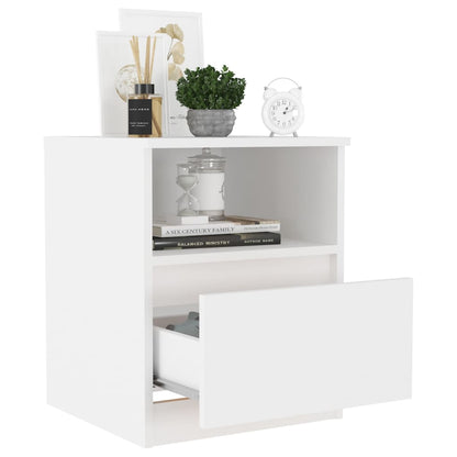 Bed Cabinet | White | Engineered wood | Medium | Bed Cabinet | Square