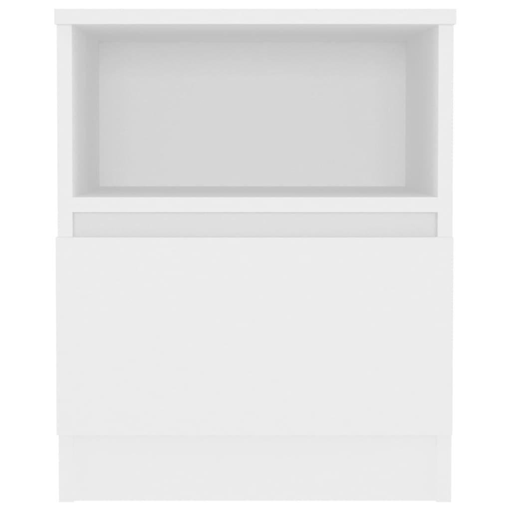 Bed Cabinet | Set of 2 | White | Engineered wood | Medium | Bed Cabinet