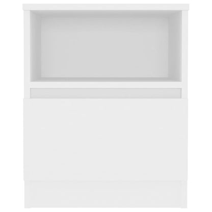 Bed Cabinet | Set of 2 | White | Engineered wood | Medium | Bed Cabinet