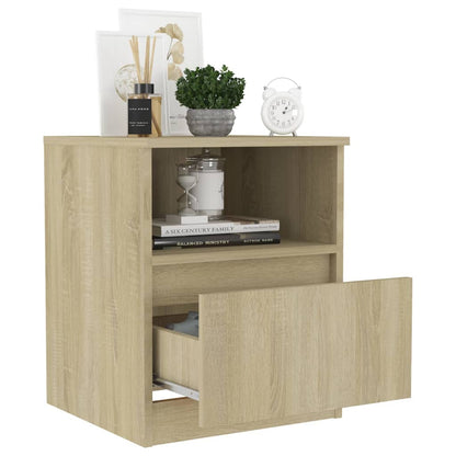 Bed Cabinet | Set of 2 | Sonoma oak | Engineered wood | Medium