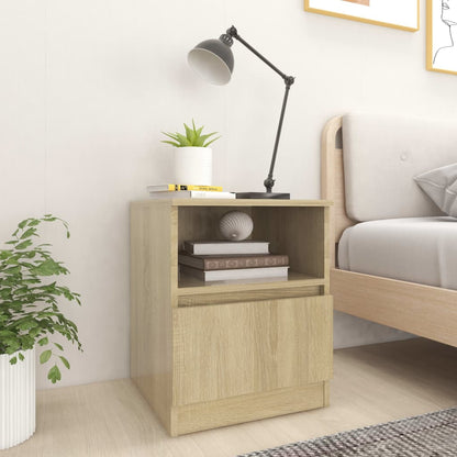 Bed Cabinet | Set of 2 | Sonoma oak | Engineered wood | Medium