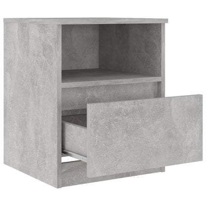 Bed Cabinet | Set of 2 | Concrete grey | Engineered wood | Bed Cabinet