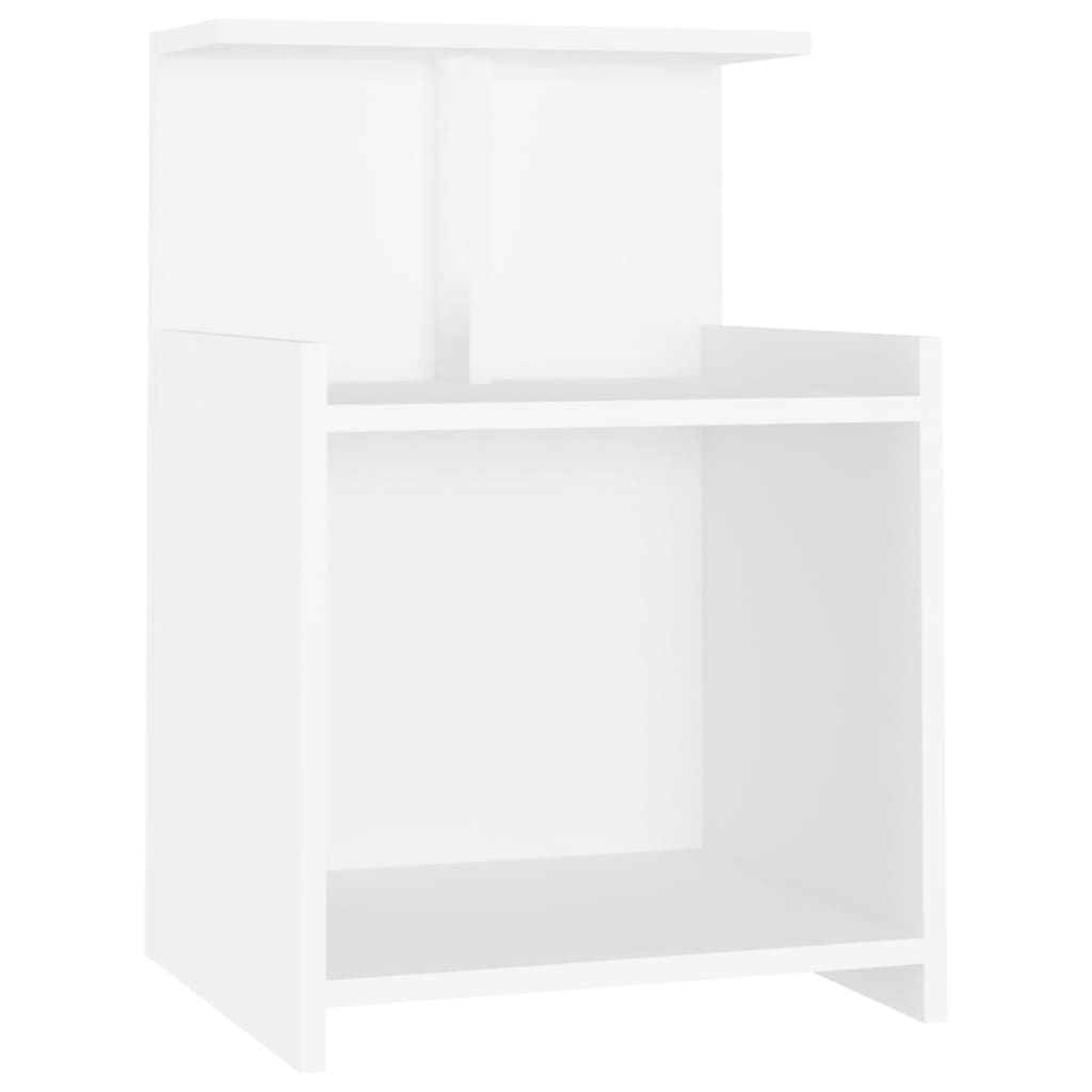 Bed Cabinet White 40x35x60 cm Engineered Wood