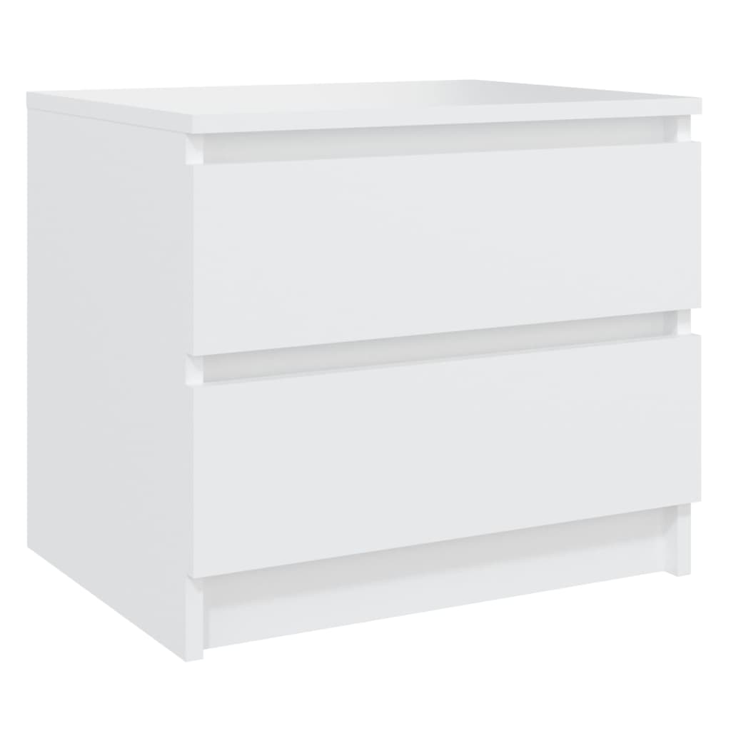 806193 vidaXL Bed Cabinet White 50x39x43,5 cm Engineered Wood