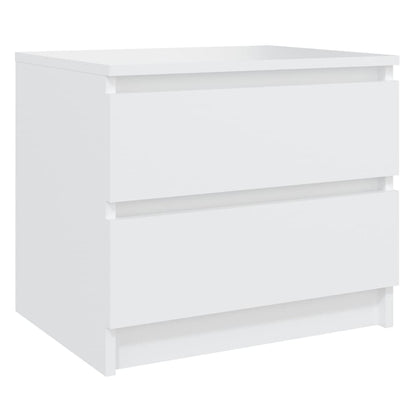 806193 vidaXL Bed Cabinet White 50x39x43,5 cm Engineered Wood