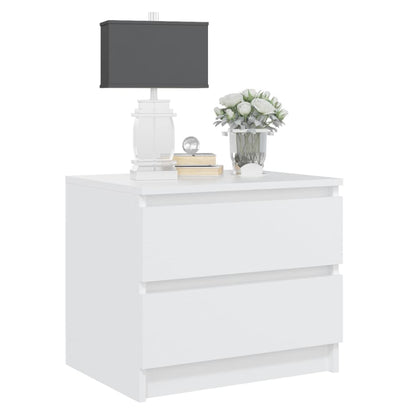 806193 vidaXL Bed Cabinet White 50x39x43,5 cm Engineered Wood