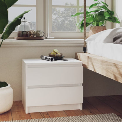 806194 vidaXL Bed Cabinets 2 pcs White 50x39x43,5 cm Engineered Wood