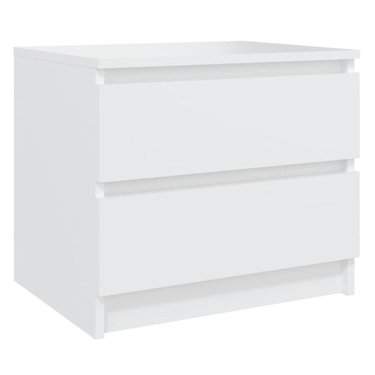 806194 vidaXL Bed Cabinets 2 pcs White 50x39x43,5 cm Engineered Wood