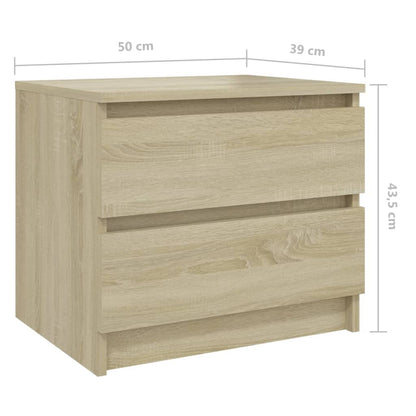 Bed Cabinet | Set of 2 | Sonoma oak | Engineered wood | Standard