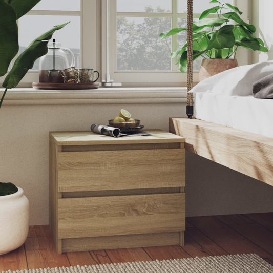 806200 vidaXL Bed Cabinets 2 pcs Sonoma Oak 50x39x43,5 cm Engineered Wood