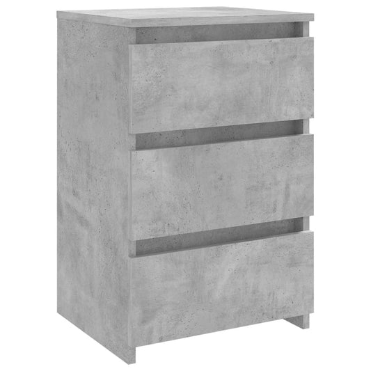 806219 vidaXL Bed Cabinet Concrete Grey 40x35x62,5 cm Engineered Wood