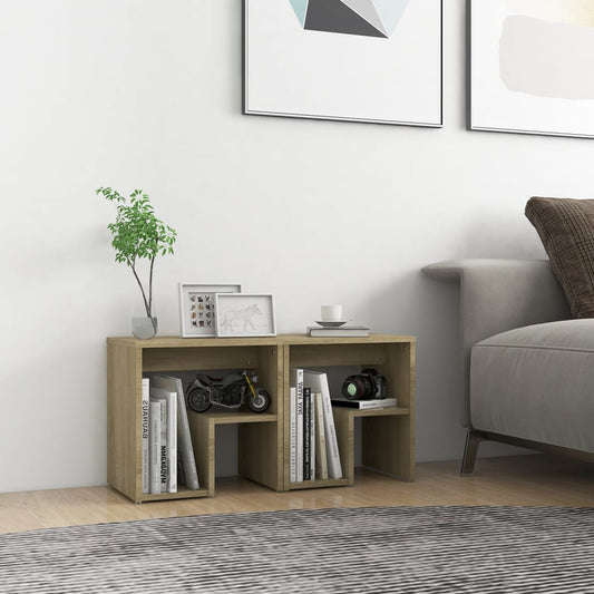 806335 vidaXL Bed Cabinets 2 pcs Sonoma Oak 40x30x40 cm Engineered Wood
