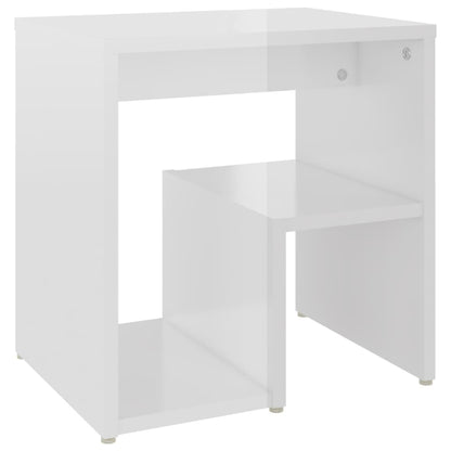 806340 vidaXL Bed Cabinet High Gloss White 40x30x40 cm Engineered Wood