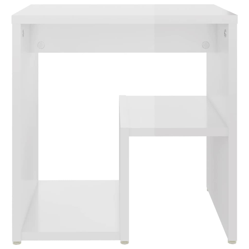806340 vidaXL Bed Cabinet High Gloss White 40x30x40 cm Engineered Wood