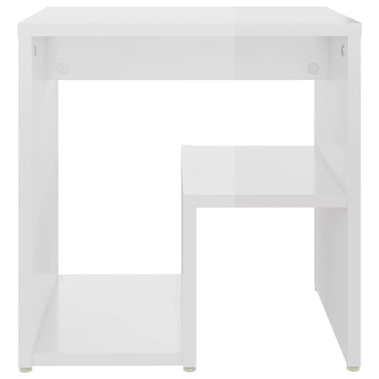 806340 vidaXL Bed Cabinet High Gloss White 40x30x40 cm Engineered Wood