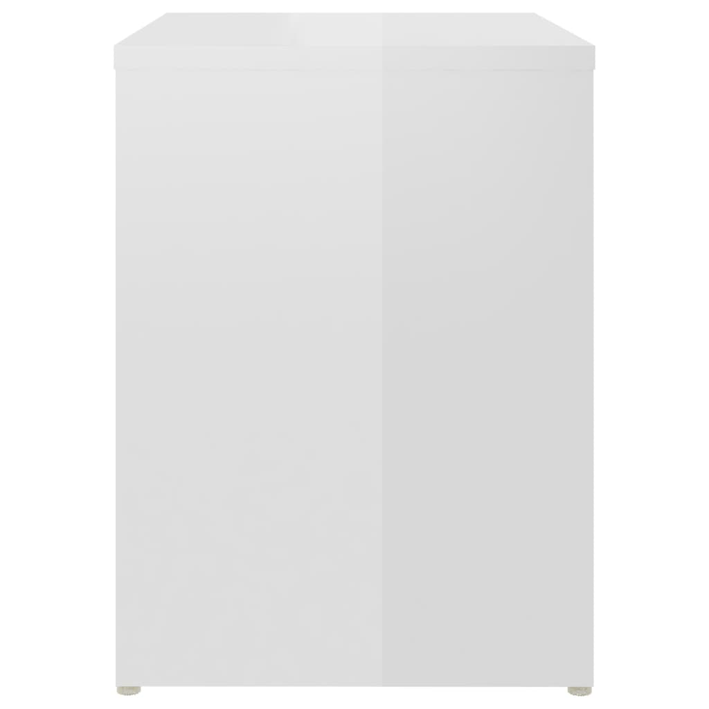 806340 vidaXL Bed Cabinet High Gloss White 40x30x40 cm Engineered Wood