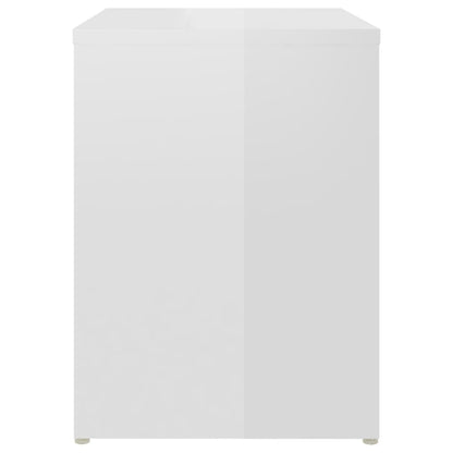 806340 vidaXL Bed Cabinet High Gloss White 40x30x40 cm Engineered Wood