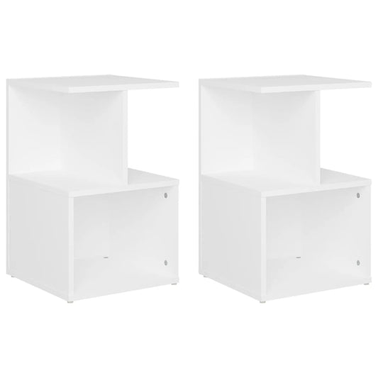 806347 vidaXL Bedside Cabinets 2 pcs White 35x35x55 cm Engineered Wood