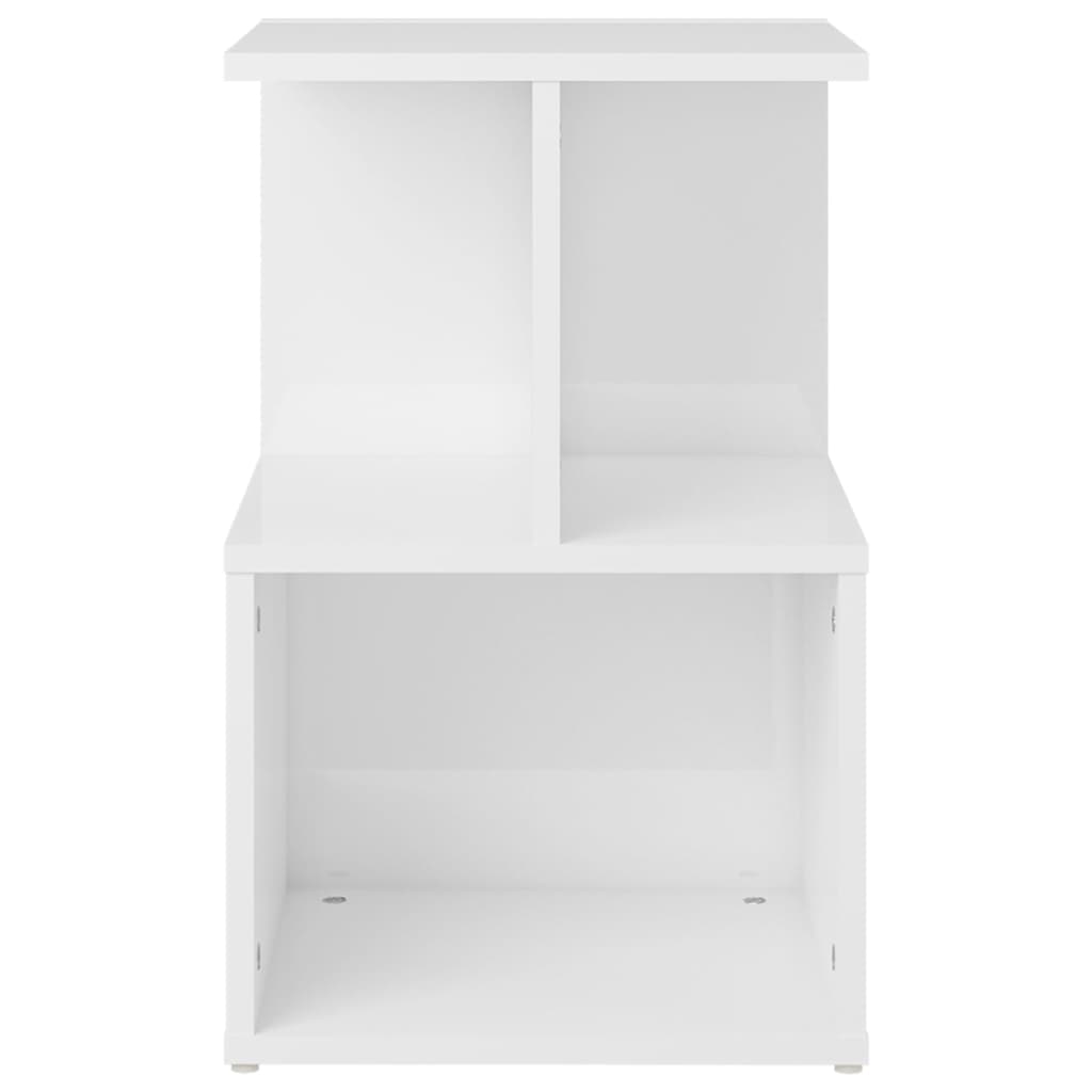 806358 vidaXL Bedside Cabinet High Gloss White 35x35x55 cm Engineered Wood