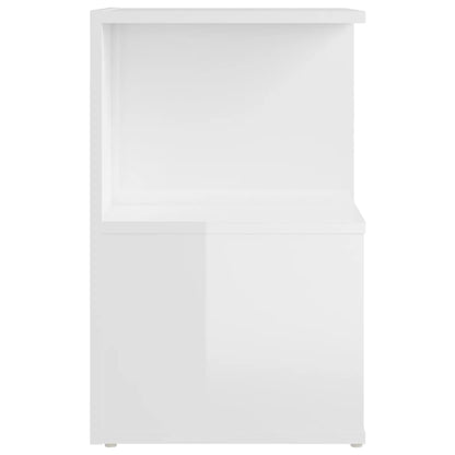 806358 vidaXL Bedside Cabinet High Gloss White 35x35x55 cm Engineered Wood