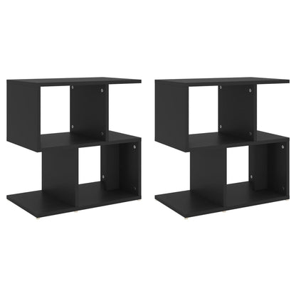 806367 vidaXL Bedside Cabinets 2 pcs Black 50x30x51,5 cm Engineered Wood