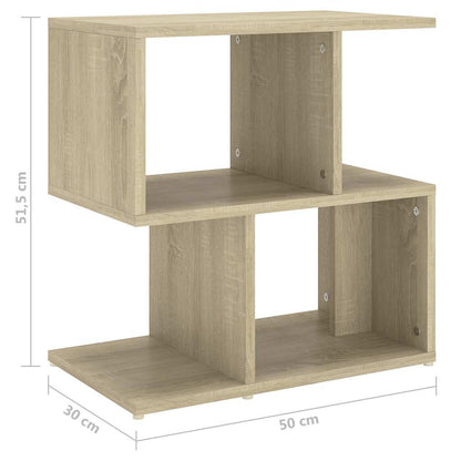 806370 vidaXL Bedside Cabinet Sonoma Oak 50x30x51,5 cm Engineered Wood