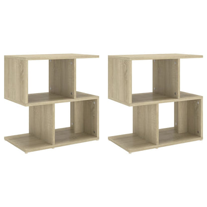 806371 vidaXL Bedside Cabinets 2 pcs Sonoma Oak 50x30x51,5 cm Engineered Wood