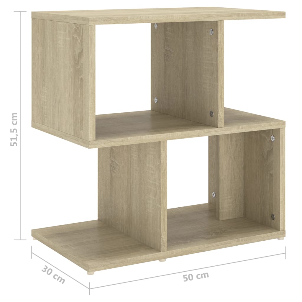 806371 vidaXL Bedside Cabinets 2 pcs Sonoma Oak 50x30x51,5 cm Engineered Wood