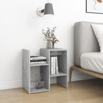 Bedside Cabinet Concrete Grey 50x30x51.5 cm Engineered Wood